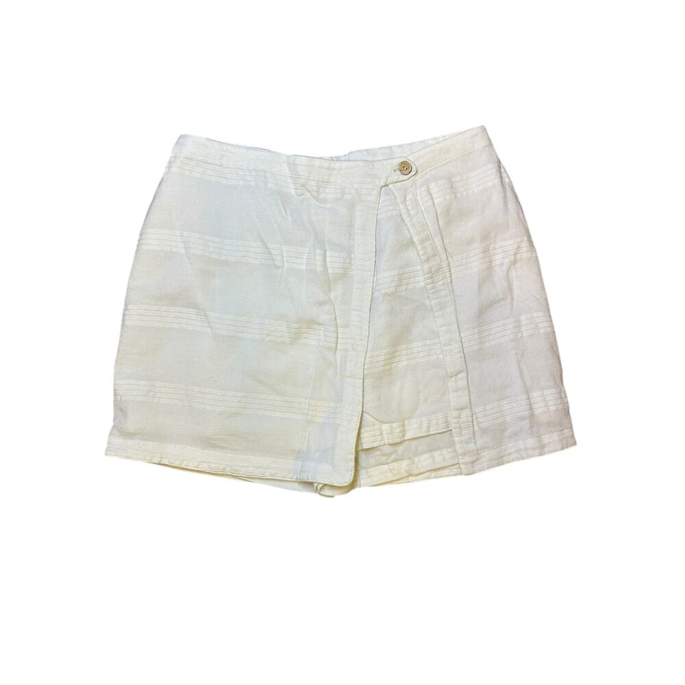Free People Women’s White Wrap-Front Skort Size XL Cottagecore, boho
